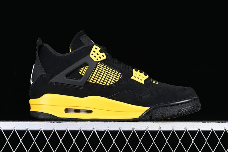 All categories Air Jordan Jordan series basketball shoes Air Jordan 4 LJR version Air Jordan 4 "Thunder" AJ4 Joe 4 Thunder replica basketball shoes DH6927-017